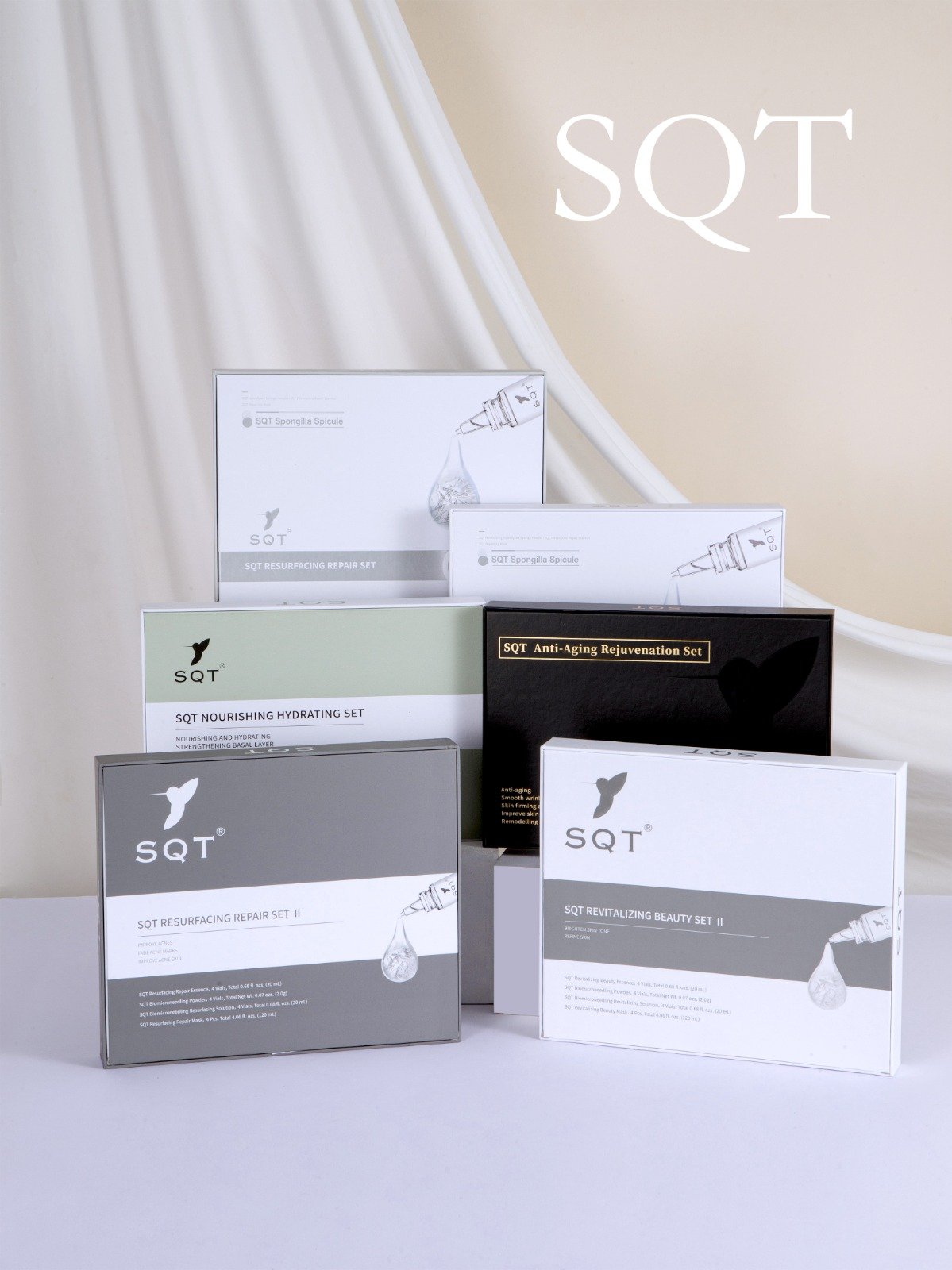Full SQT professional product family arranged together